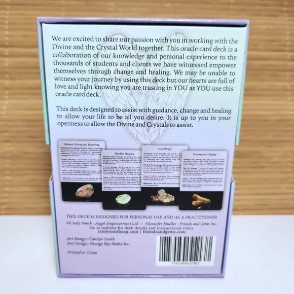 Divine and Crystal Vibration Oracle Card Deck & Book Inspire Change & Healing - Picture 6 of 8